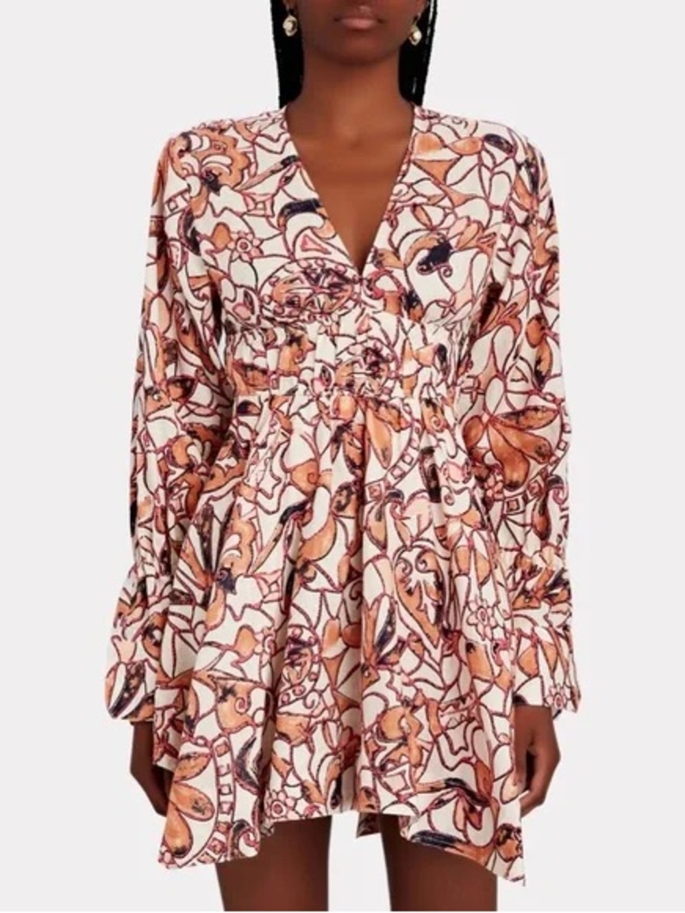 ALC Salina Linen Floral Mini Dress